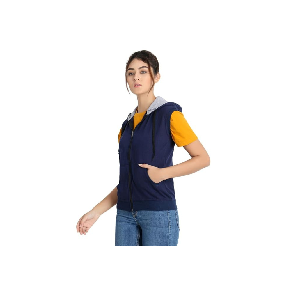 Amazon Brand - Nora Nico Women's Fleece Sleeveless Sweatshirt Hoodie