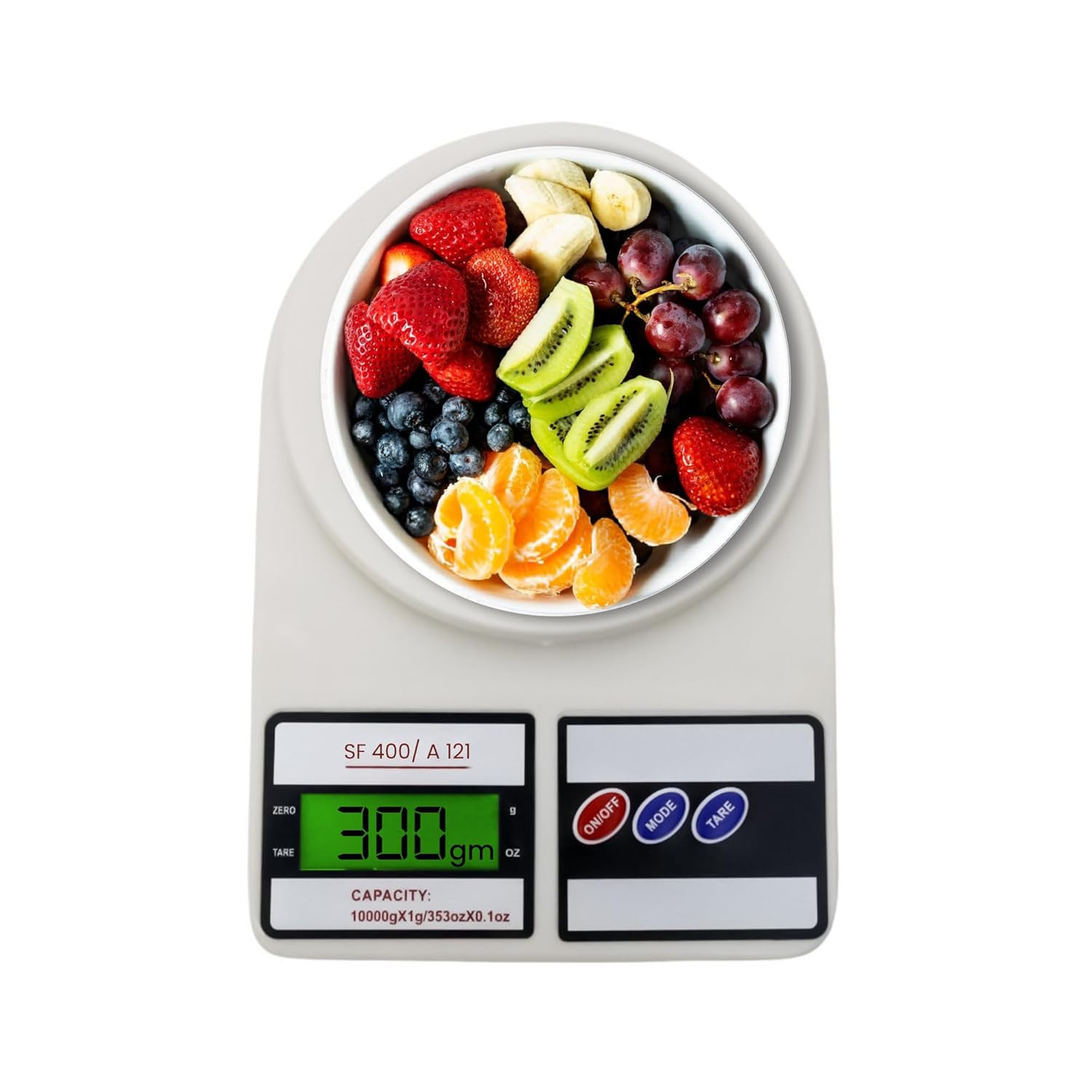 Atom 10Kg Kitchen Weight Machine 6 Months Warranty, Digital Scale with LCD Display, Scale for Home Baking, Cooking & Balance Diet. Weighing Machine with capacity 10Kg, SF400/A121,Color May Vary