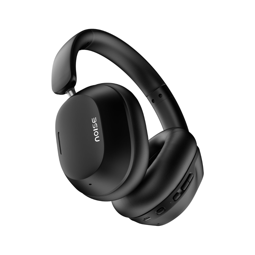 Noise Newly Launched Airwave Max 5 Wireless On Ear Headphones with Adaptive Hybrid ANC (up to 50dB), HFA Tech, 80H Playtime, Dual Pairing(Carbon Black)