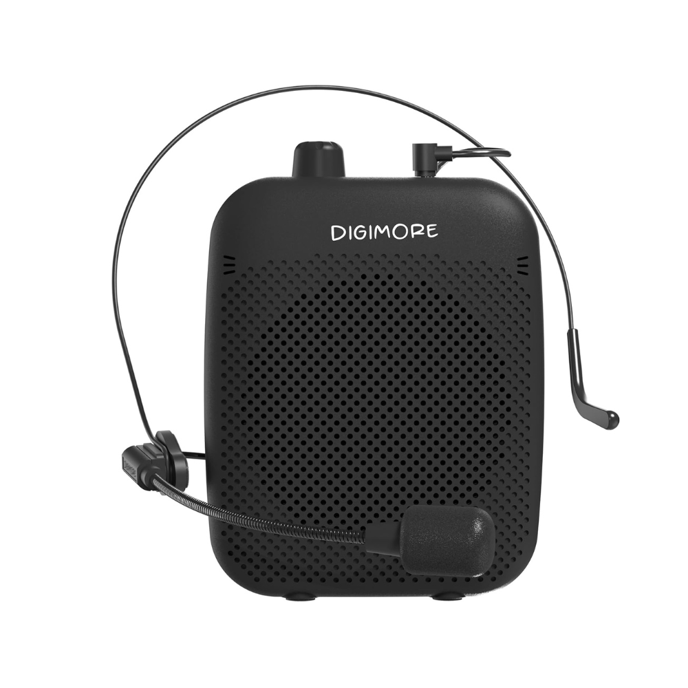DIGIMORE Voice Amplifier for Teachers with Bluetooth | 10 Hrs Battery | Wired Headset Mic with 10W Speaker for Tour Guides, Yoga, Classroom Teaching Aid for Schools & Colleges (D-1200)