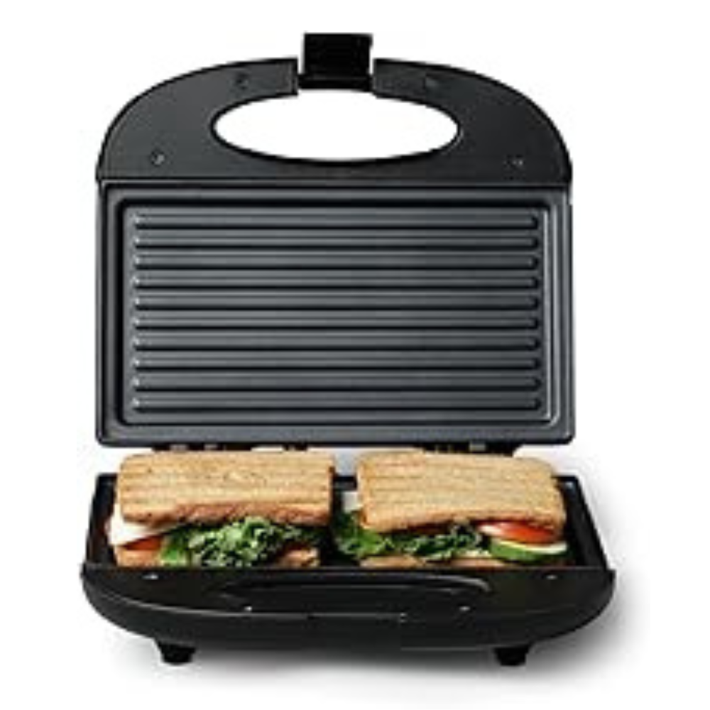 Prestige PGMFB 800 Watt Grill Sandwich Toaster with Fixed Grill Plates, Black