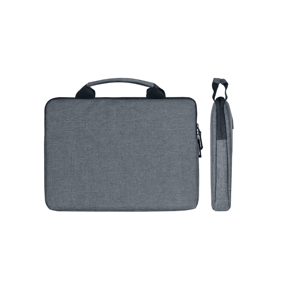 Amazon Basics Laptop Bag Sleeve Case Cover Pouch with Handle for Men & Women  15.6 Inch Laptop with Padded Laptop Compartment  Zipper Closure  Water Repellent Nylon Fabric (Grey)