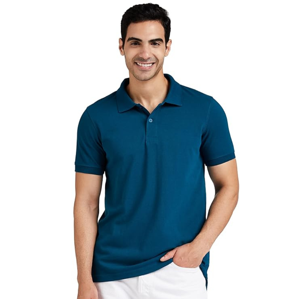 Amazon Brand - Symbol Men's Cotton Rich Solid Polo Tshirt  Collar Tshirts  Half Sleeves  Plain-Regular Fit