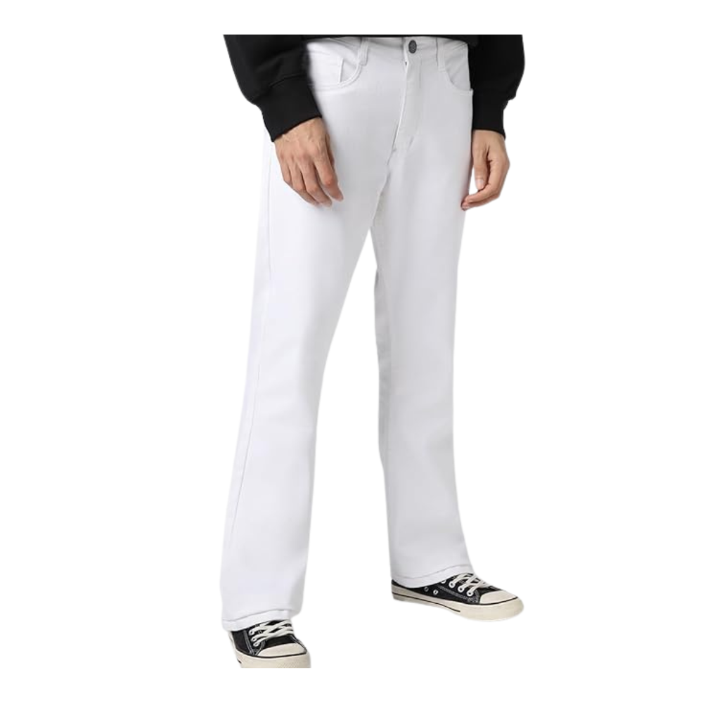 Urbano Fashion Men's Stretch Fit Mid Rise Washed Bootcut Jeans Stretchable