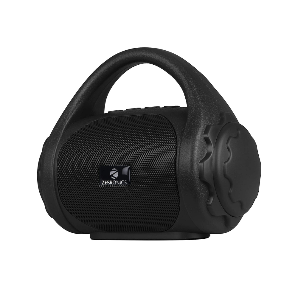 Zebronics ZEB-COUNTY 3W Wireless Bluetooth Portable Speaker With Supporting Carry Handle, USB, SD Card, AUX, FM & Call Function. (Black)